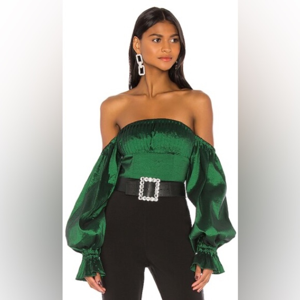 Lovers and Friends FRAYA TOP in Emerald Green